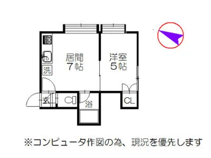 ラ・メゾン22【205号室】の間取り