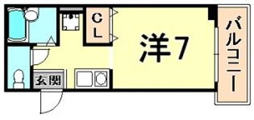 エトワール北口【203号室】の間取り