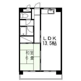 南福岡SSマンション【401号室】の間取り