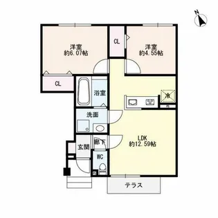 アインスベルグ【105号室】の間取り