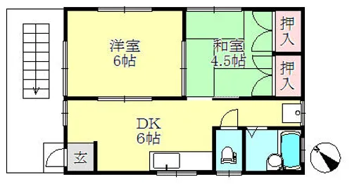 谷口ハイツ【1号室】の間取り