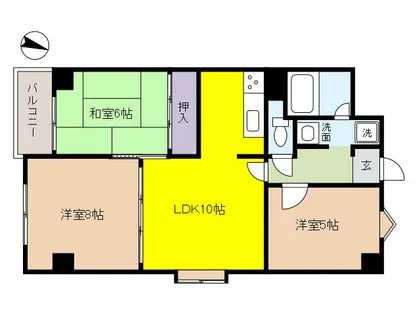 吉光アドニス芦屋【3階】の間取り