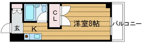 内本町しんぐるハイツ【4階】の間取り