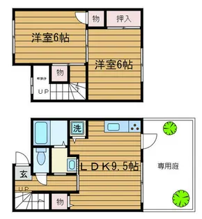 真協テラスハウス【1階】の間取り