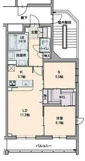 ナカノハイツパート8【502号室】の間取り