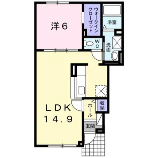 サンライズ ヴィラ【1階】の間取り