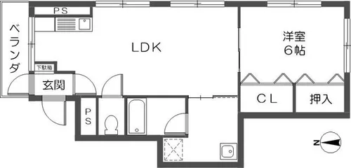 第一中村マンション【4階】の間取り