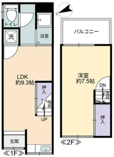 大阪府豊中市大黒町3丁目【テラスハウス】の間取り