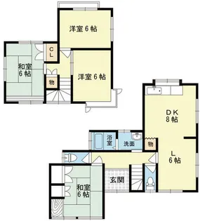 大阪府泉南郡熊取町大久保南3丁目【一戸建】の間取り