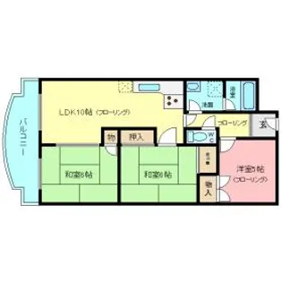 フィアテル岸和田【1階】の間取り