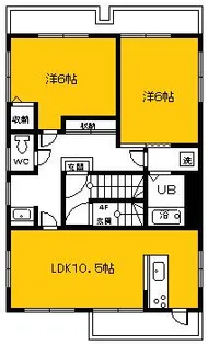 ツインズマンション馬堀【3階】の間取り