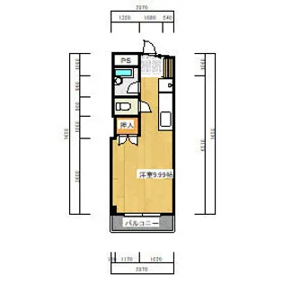クレセント片野【3階】の間取り