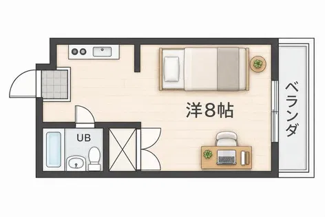シャルムかたびら【1階】の間取り