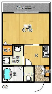 Gクレフ【202号室】の間取り