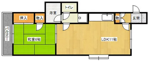 サージュ片野【4階】の間取り