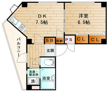 コンフォート真田山【6階】の間取り