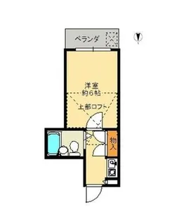 シネマ御陵【104号室】の間取り