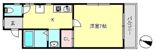 ハイツ常楽【2階】の間取り