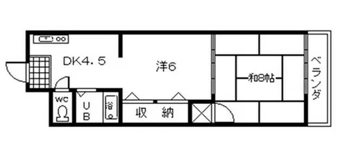 八文字屋ビル【4階】の間取り