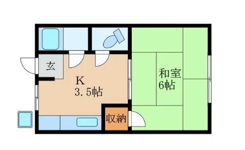 ハイツ若杉【10号室】の間取り