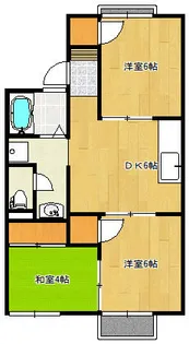 ハイツ杉野【202号室】の間取り