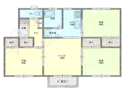 あけぼのAP【201号室】の間取り
