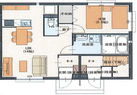 リバーコート福田【1階】の間取り