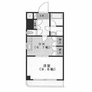 アメニティ代官町【50A号室】の間取り
