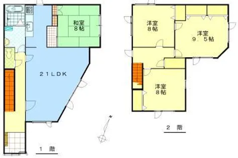 北海道北斗市向野1丁目【一戸建】の間取り
