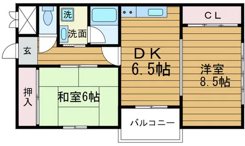 大阪府摂津市別府1丁目【マンション】の間取り