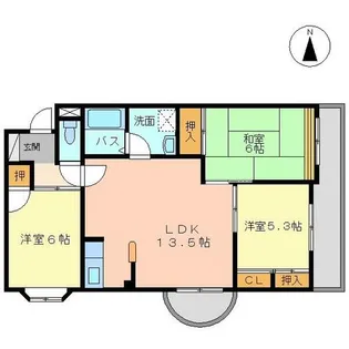 サンライト【2階】の間取り