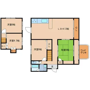 福岡県大川市大字向島【一戸建】の間取り