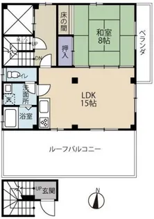 ポプリ芦屋南【3階】の間取り