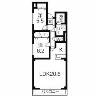 愛知県名古屋市昭和区安田通3丁目【マンション】の間取り