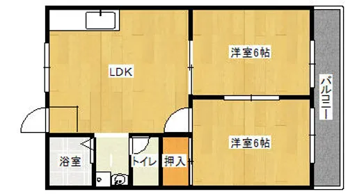 クレール大蔵Ⅱ【104号室】の間取り