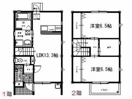 愛知県豊橋市中岩田4丁目【一戸建】の間取り