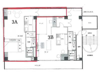 レジェンドビル【3-A号室】の間取り