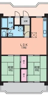 コーポ水田【4階】の間取り