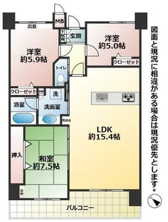 リヴィエールクリエ志徳【2階】の間取り
