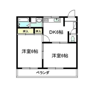 キャッスル高須【C201号室】の間取り