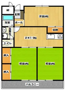サンハイツ小郡【305号室】の間取り
