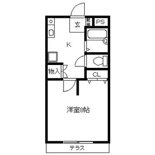 愛知県名古屋市緑区鳴海町字姥子山【アパート】の間取り