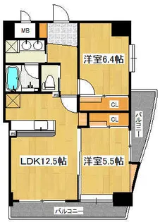 コンプレート富士見【3階】の間取り