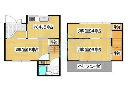京都府京都市伏見区向島庚申町【一戸建】の間取り