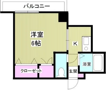 ヤマシナアーバンコテージ【213号室】の間取り