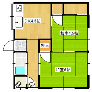 福岡県古賀市天神6丁目【アパート】の間取り