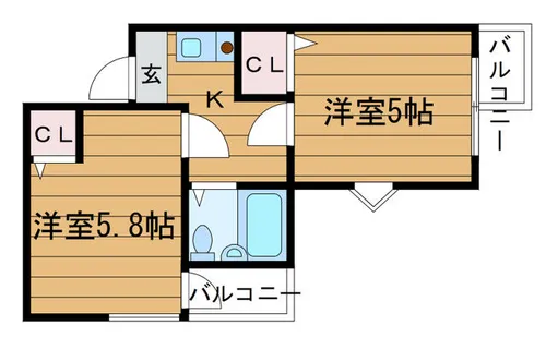 五月が丘一番館【3階】の間取り