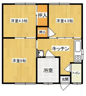 シマヤ第3コーポ【209号室】の間取り