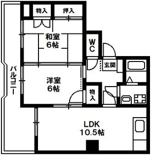 白川台ステイツ【3階】の間取り