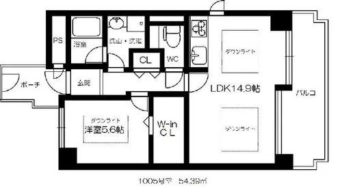 大阪府大阪市城東区蒲生1丁目【マンション】の間取り